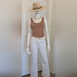 Makenzie And Me Mocha Brown Sleeveless Bodysuit Medium Elevated Basic